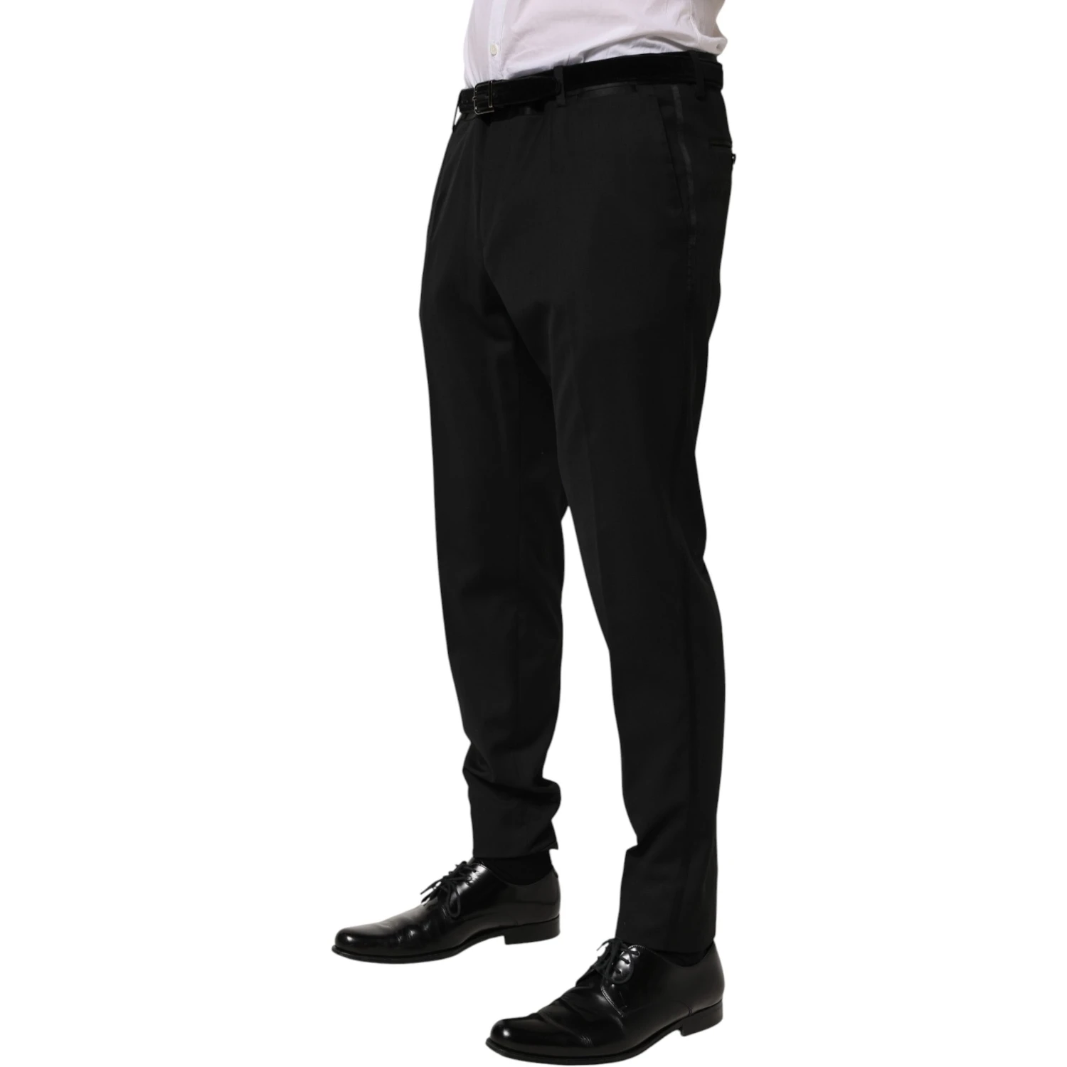 Black Wool Formal Dress Men Trouser Pants