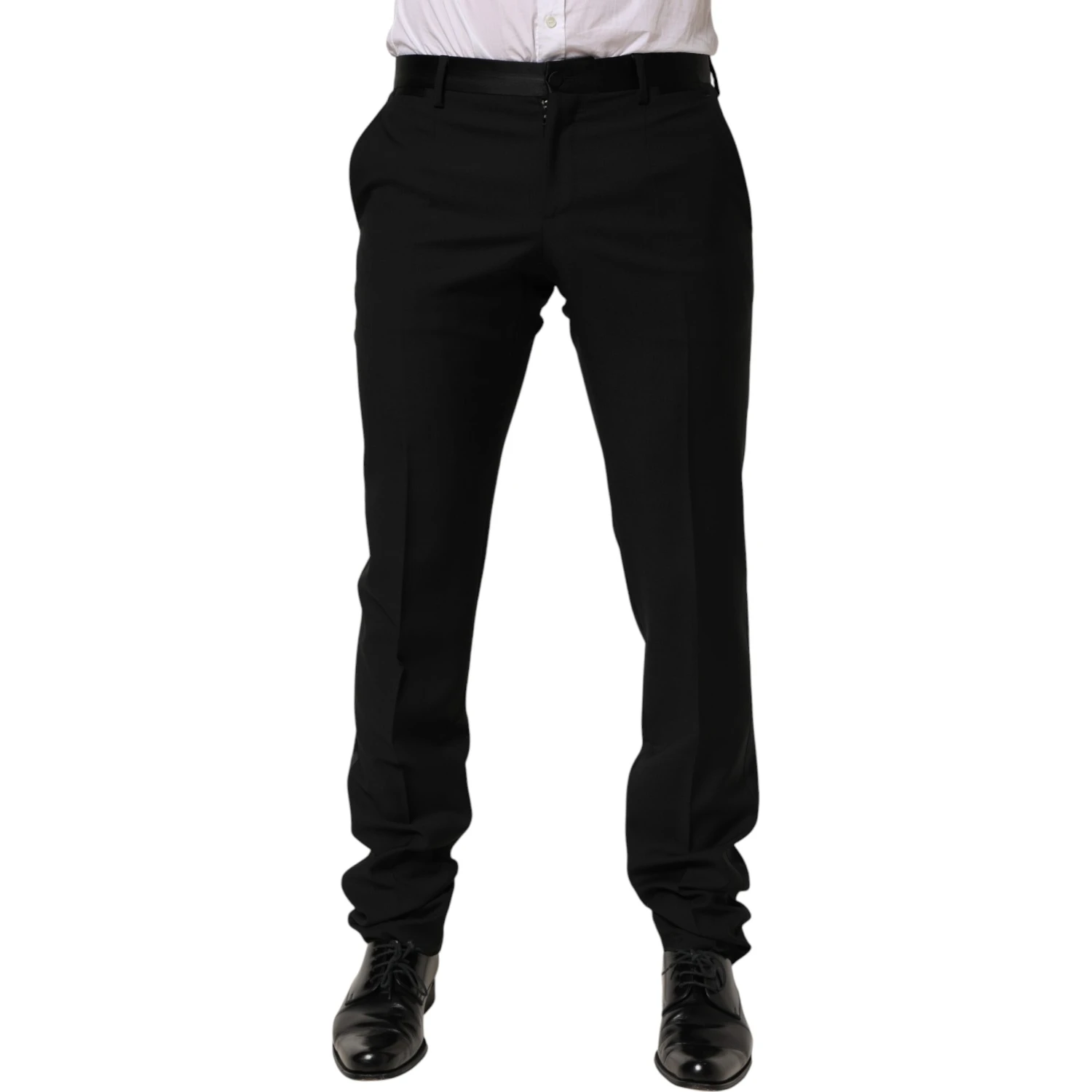 Black Wool Formal Dress Men Trouser Pants