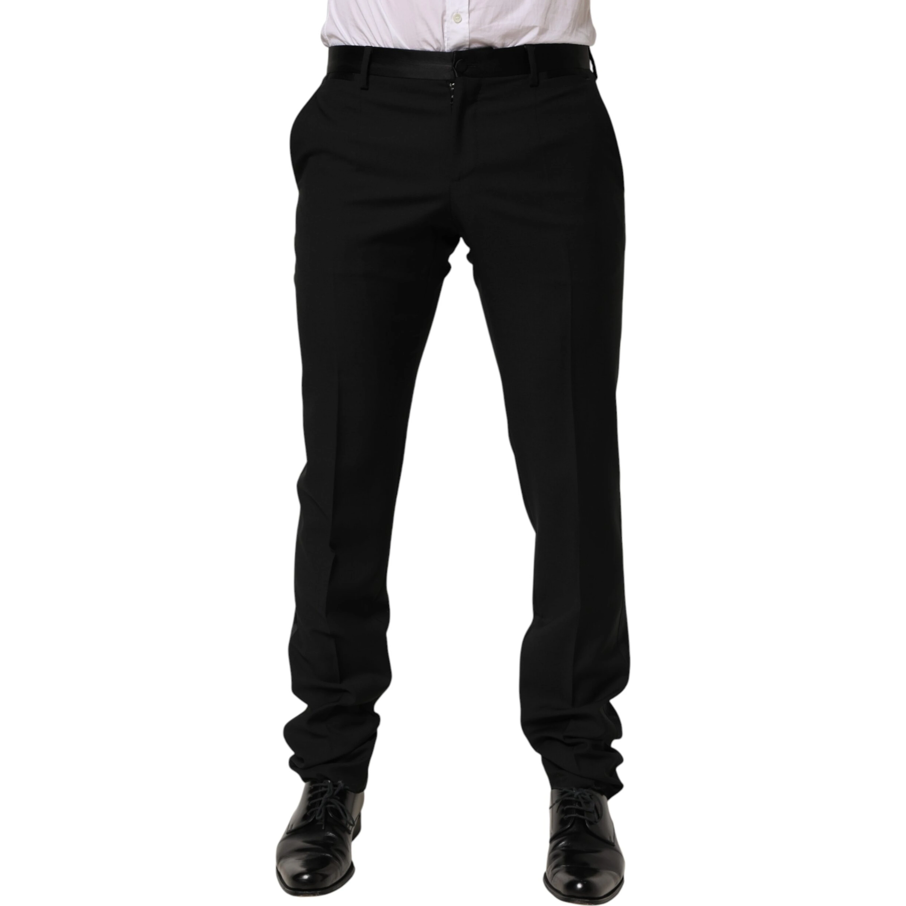Black Wool Formal Dress Men Trouser Pants
