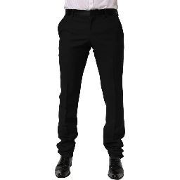 Black Wool Formal Dress Men Trouser Pants