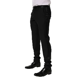 Black Wool Formal Dress Men Trouser Pants