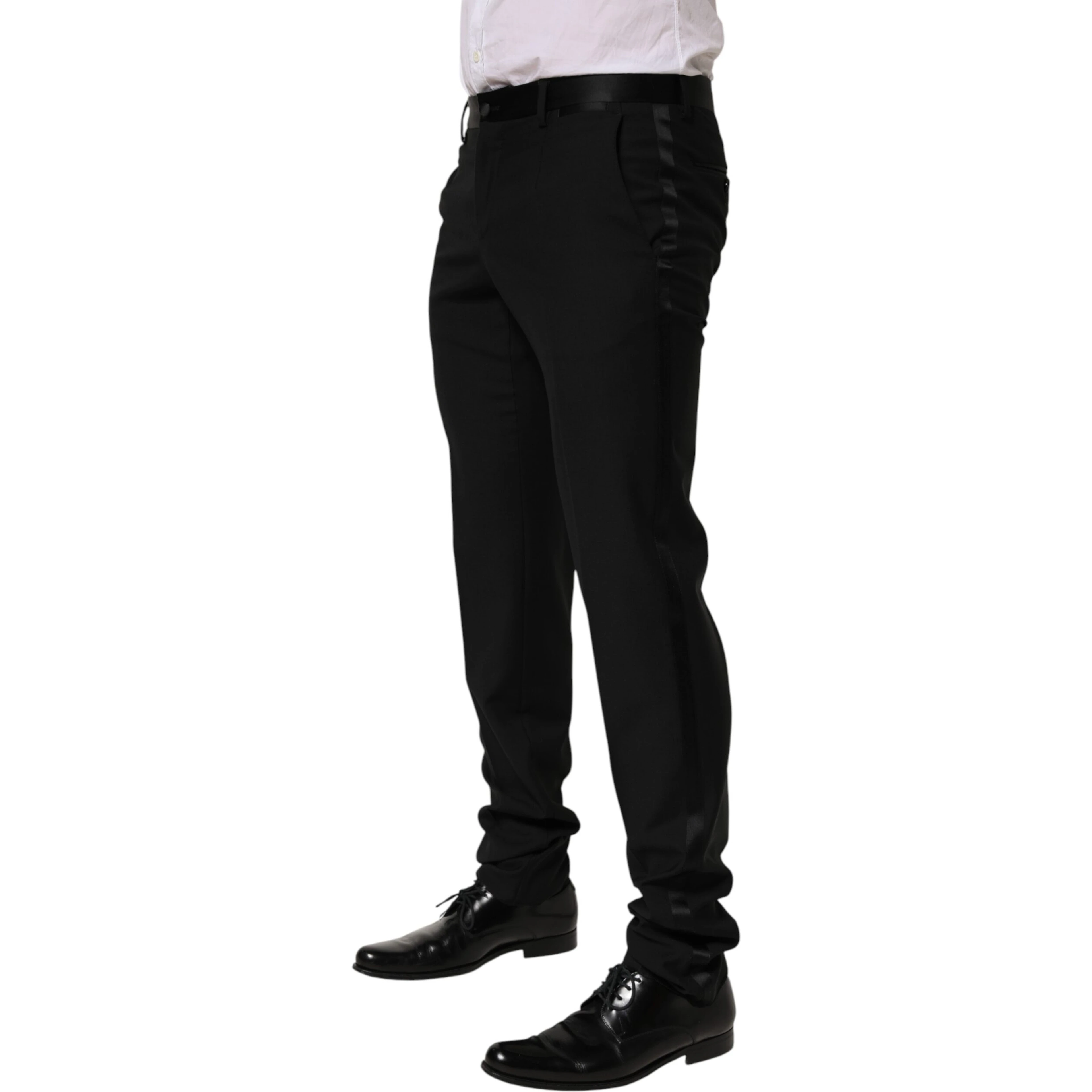 Black Wool Formal Dress Men Trouser Pants