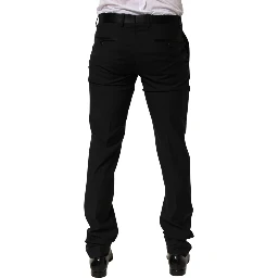 Black Wool Formal Dress Men Trouser Pants