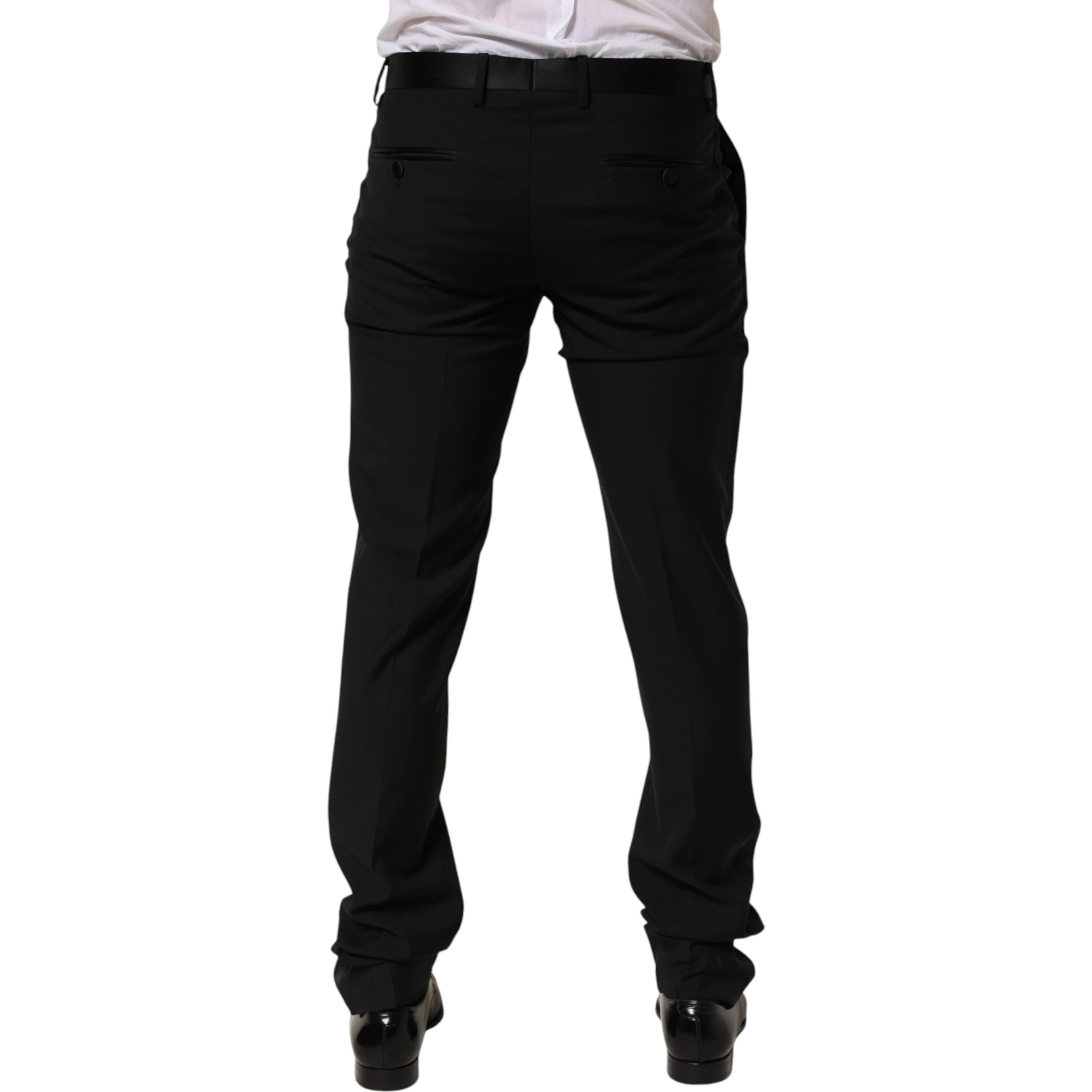 Black Wool Formal Dress Men Trouser Pants