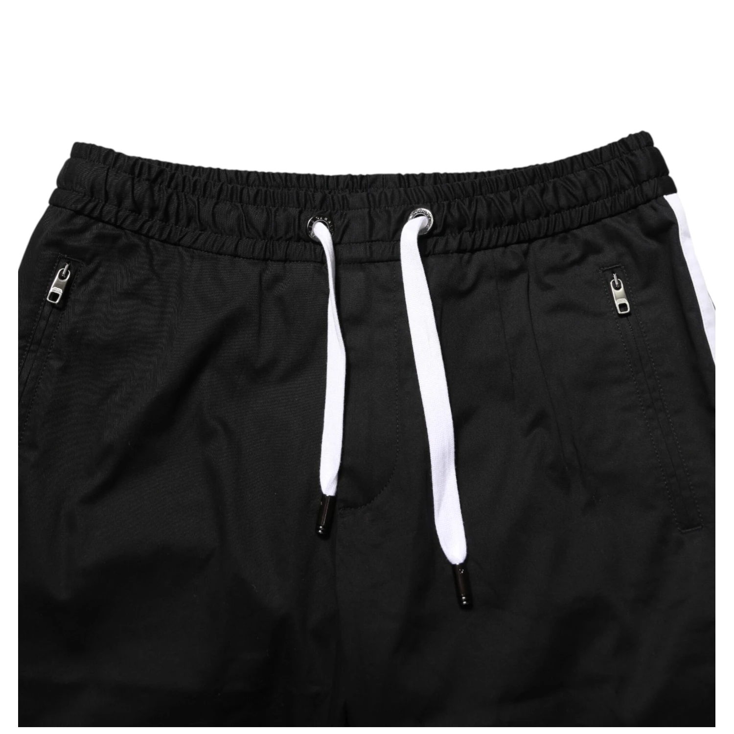 Black Cotton Stretch Men Bermuda Shorts