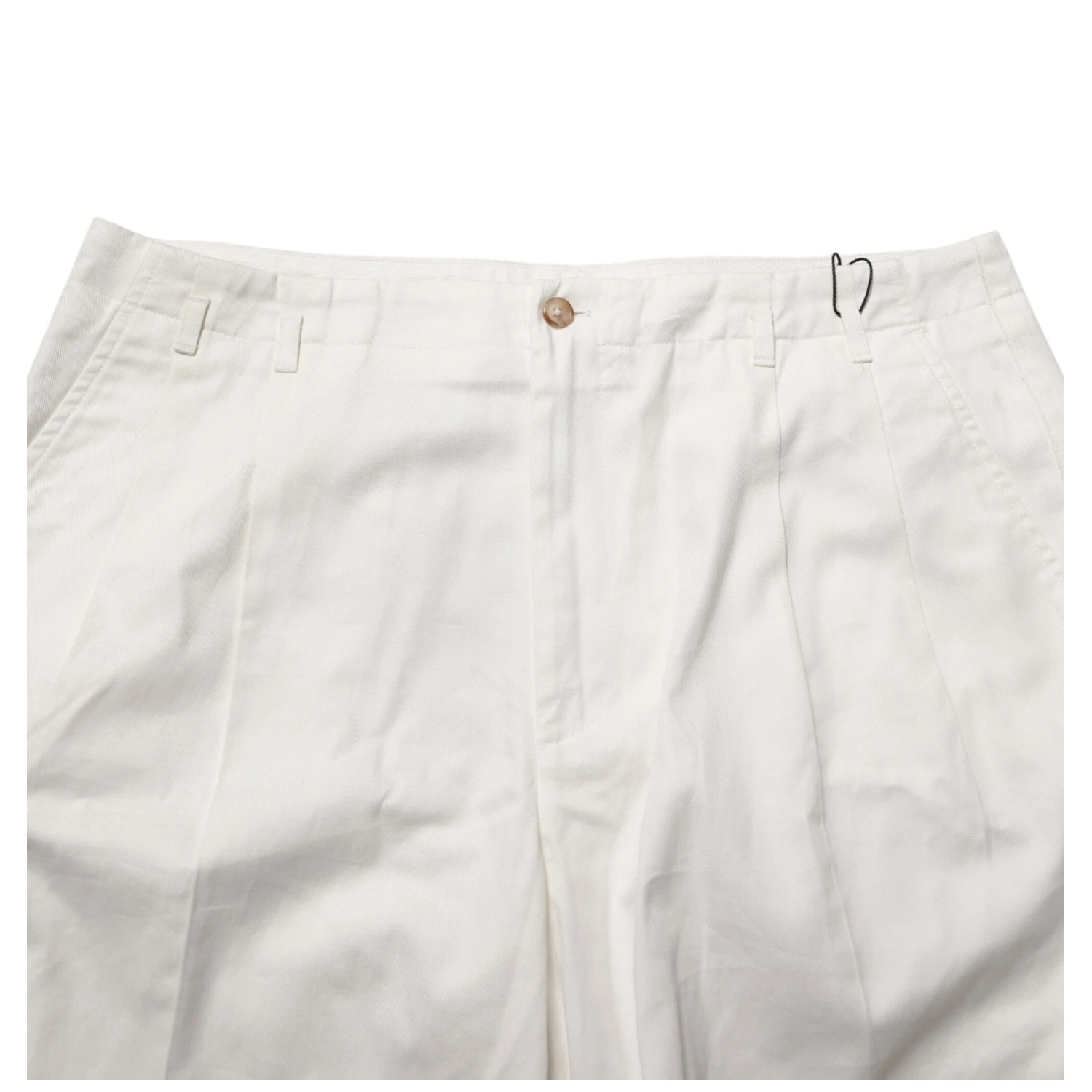 White Cotton Mid Waist Men Bermuda Shorts