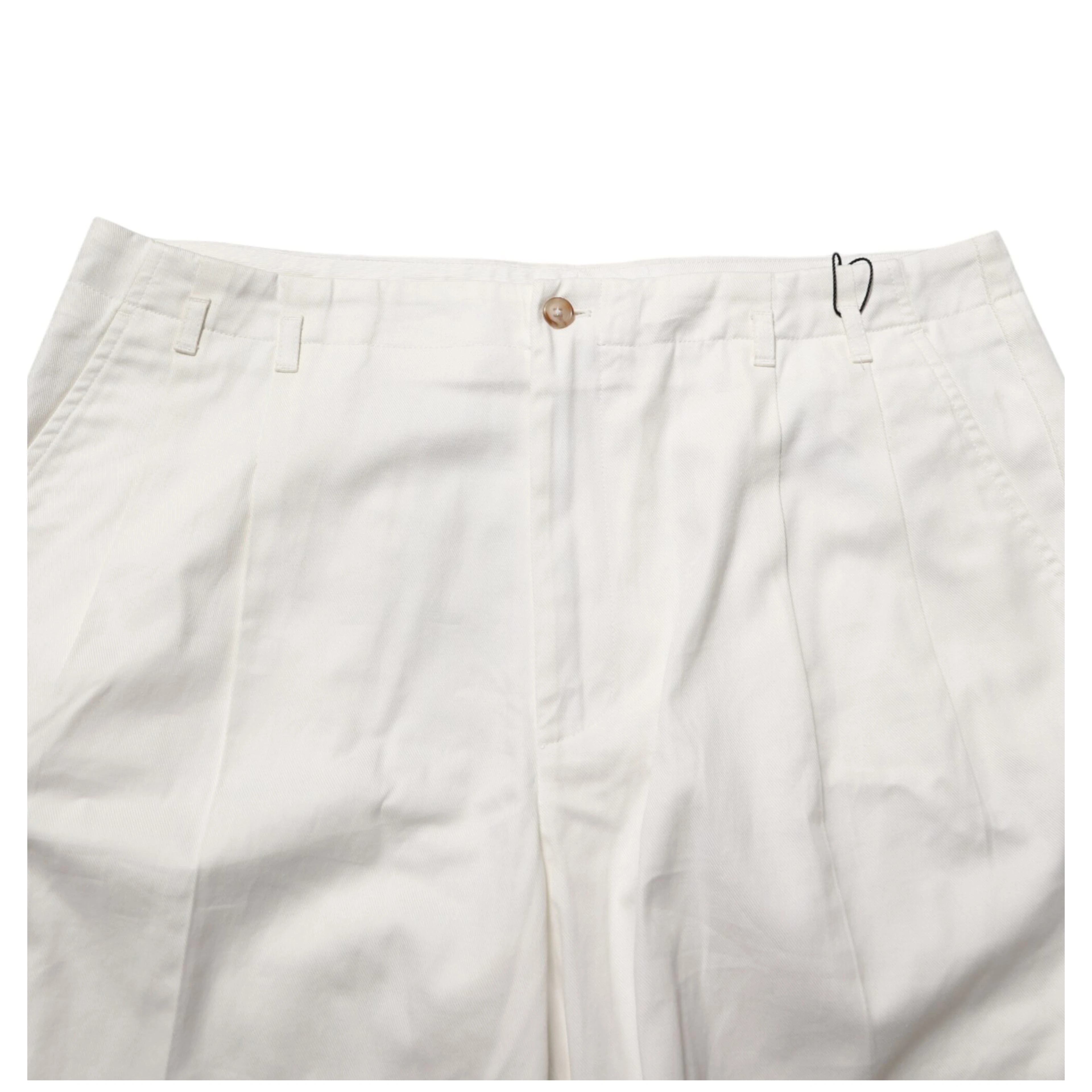 White Cotton Mid Waist Men Bermuda Shorts