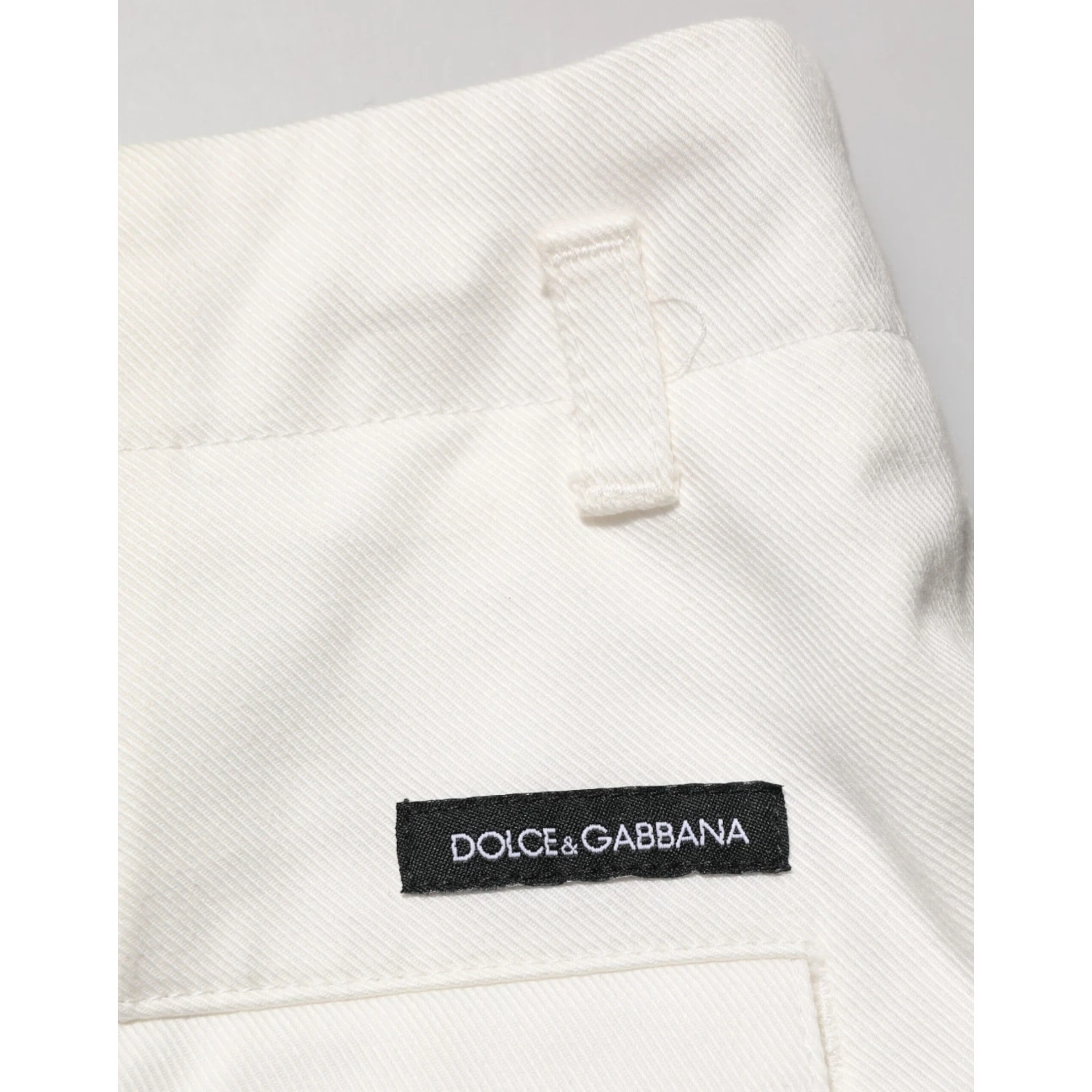 White Cotton Mid Waist Men Bermuda Shorts
