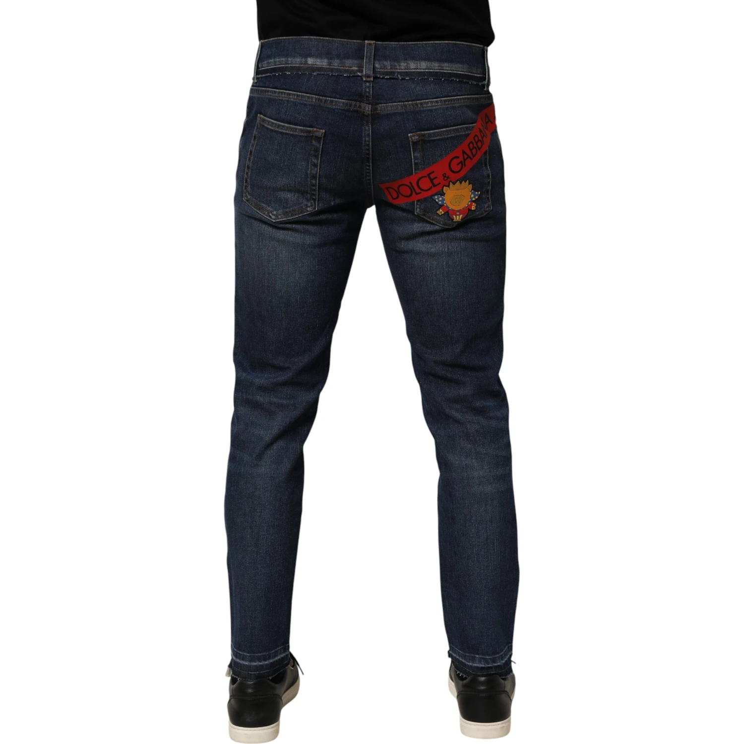 Blue Cotton Stretch Skinny Men Denim Jeans