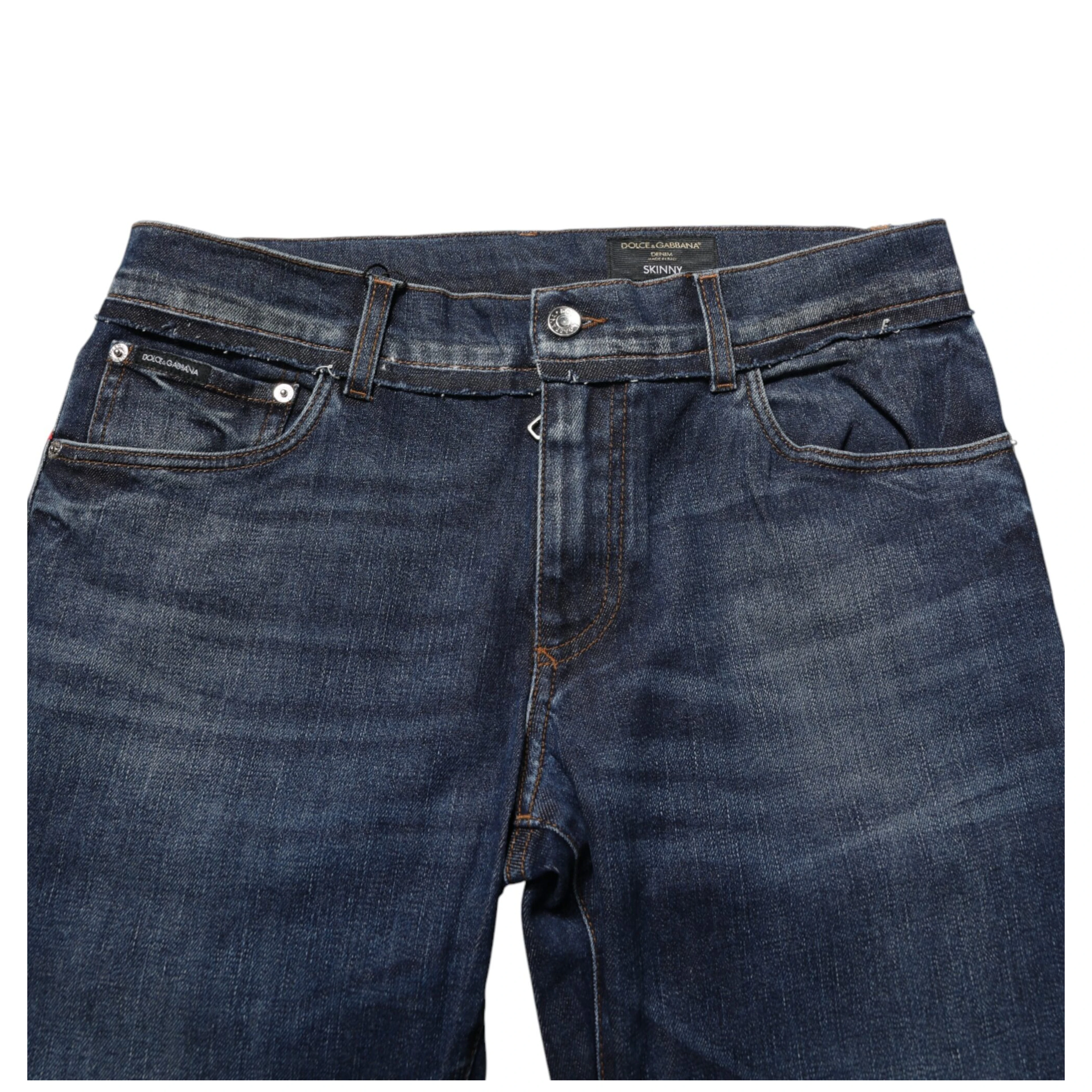 Blue Cotton Stretch Skinny Men Denim Jeans