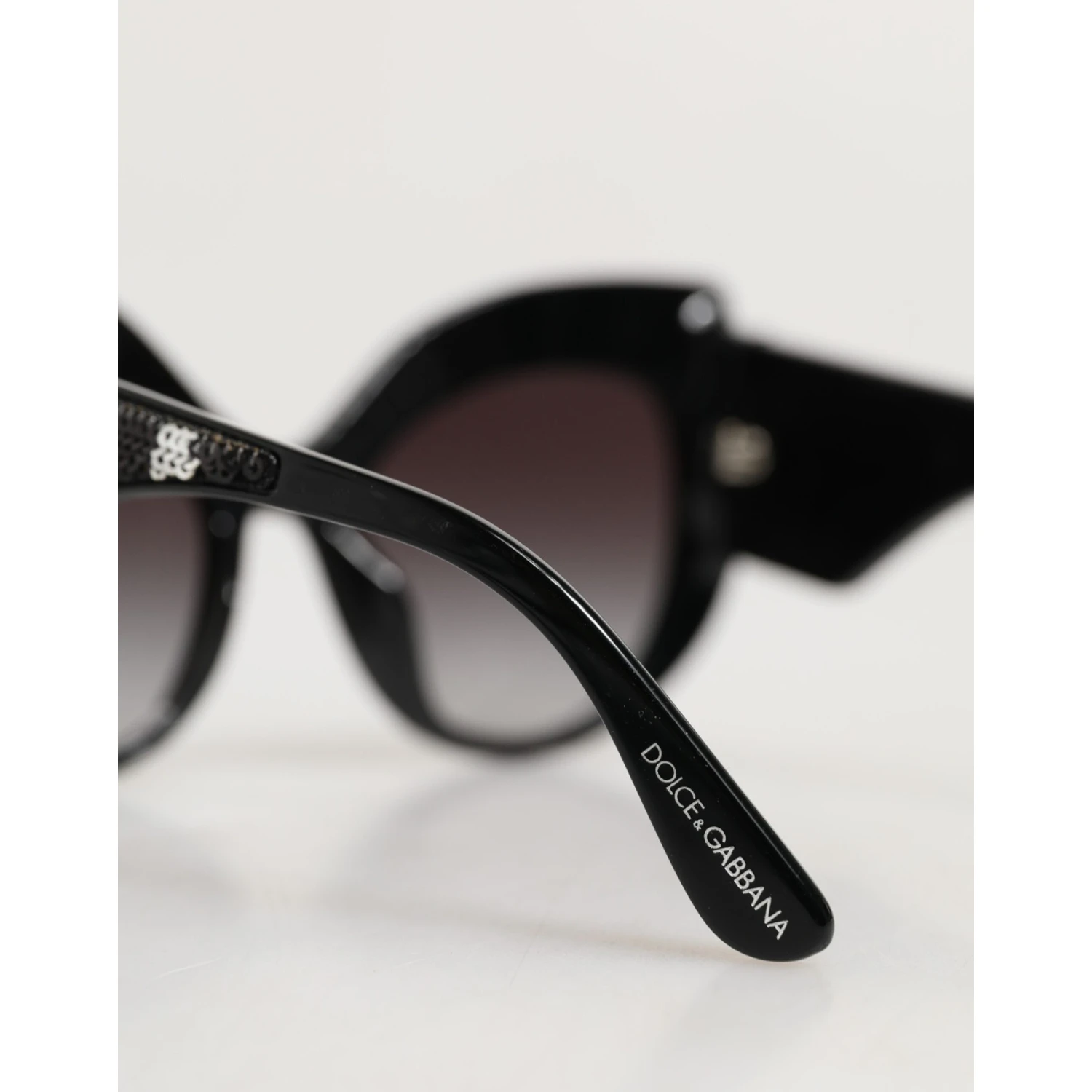 Black Silver Sequin Butterfly Polarized Sunglasses