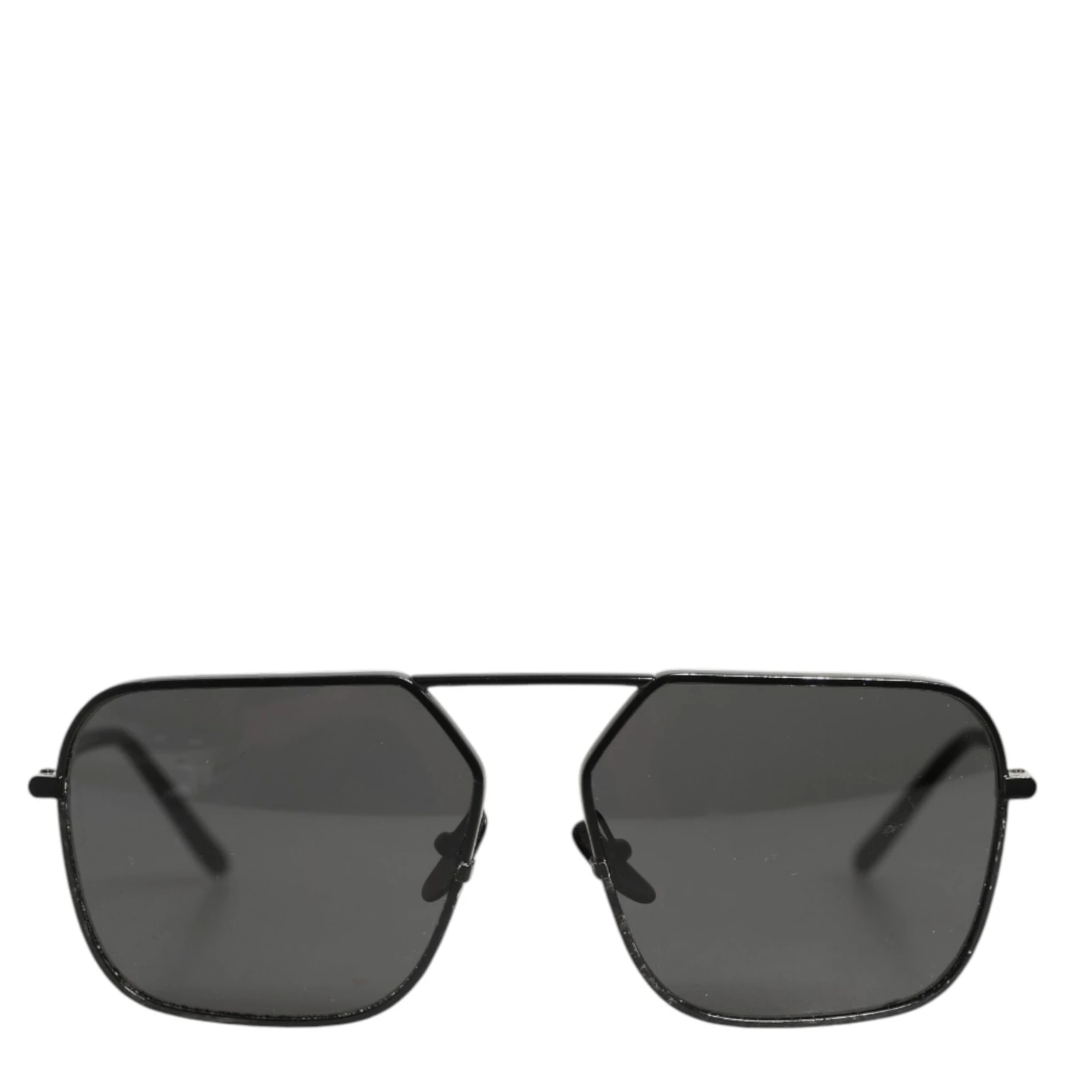 Black Metal Frame Square Lenses Shades Eyewear Sunglasses
