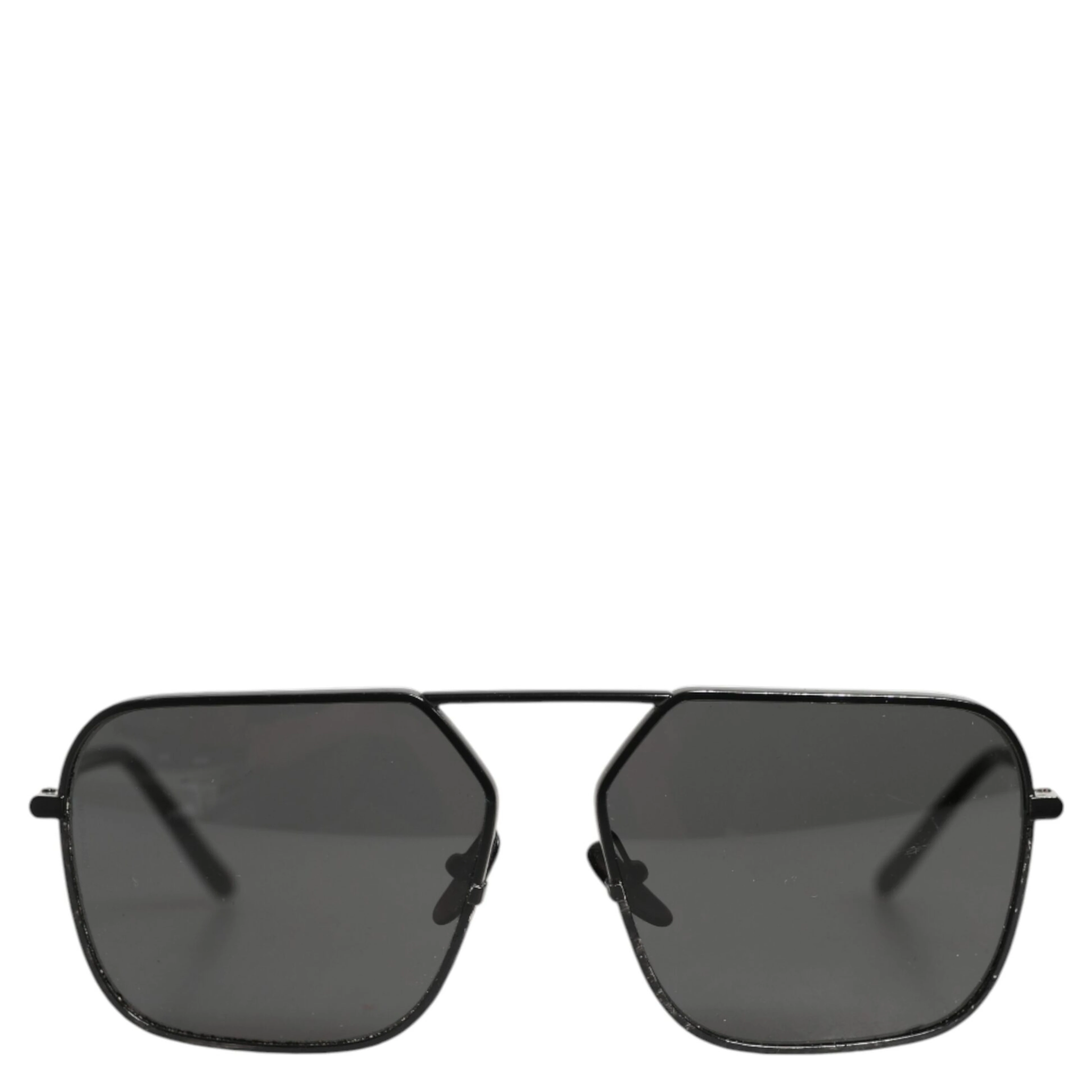 Black Metal Frame Square Lenses Shades Eyewear Sunglasses