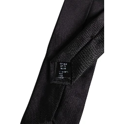 Black Safety Pins Silk Adjustable Necktie Accessory Tie