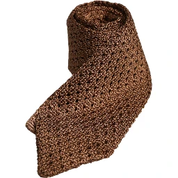 Brown 100% Silk Adjustable Necktie Men Accessory Tie