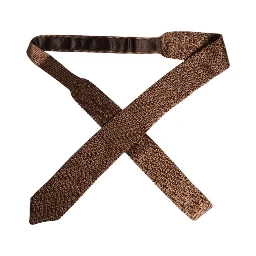 Brown 100% Silk Adjustable Necktie Men Accessory Tie