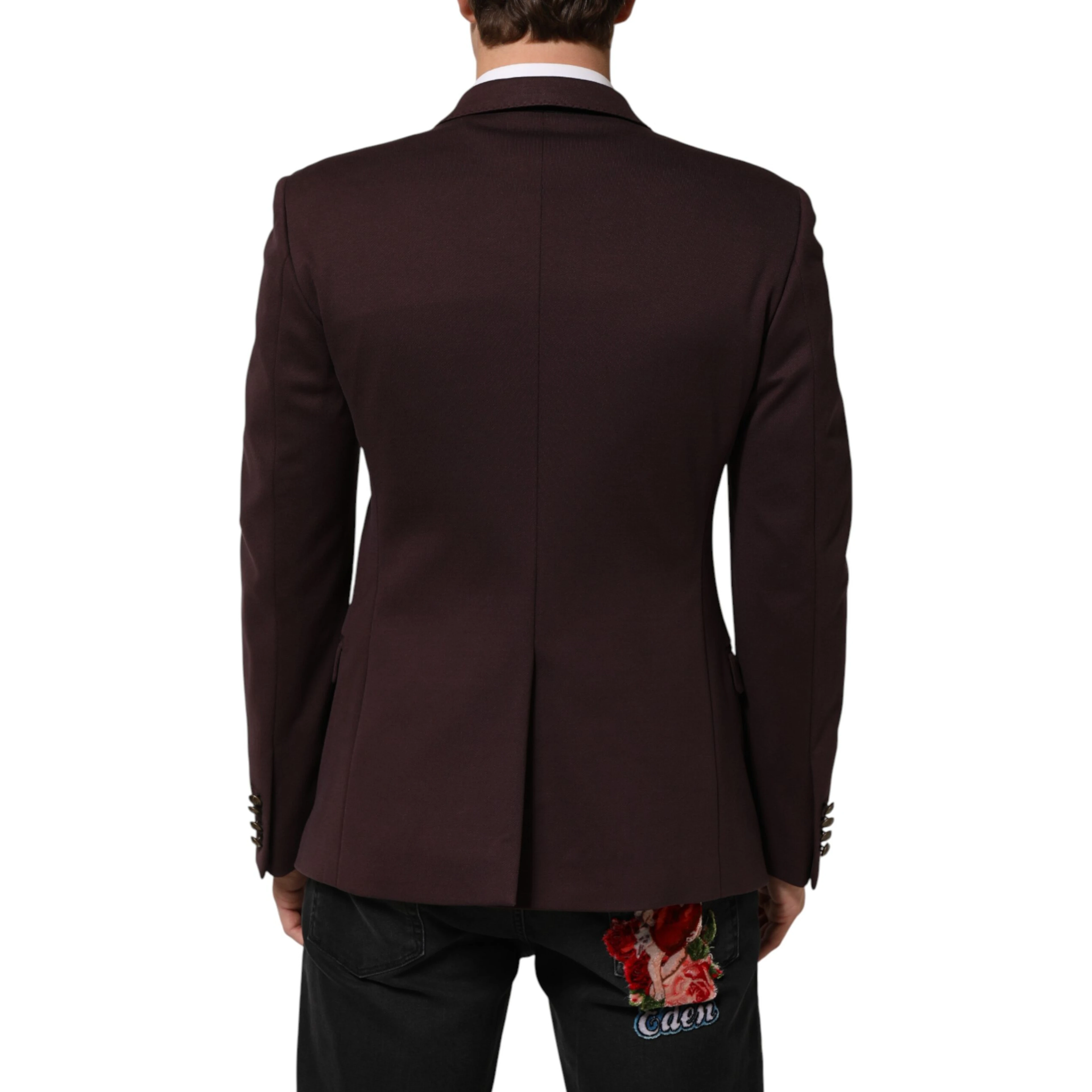 Maroon Cotton 2 Buttons Suit Jacket Blazer