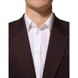 Maroon Cotton 2 Buttons Suit Jacket Blazer