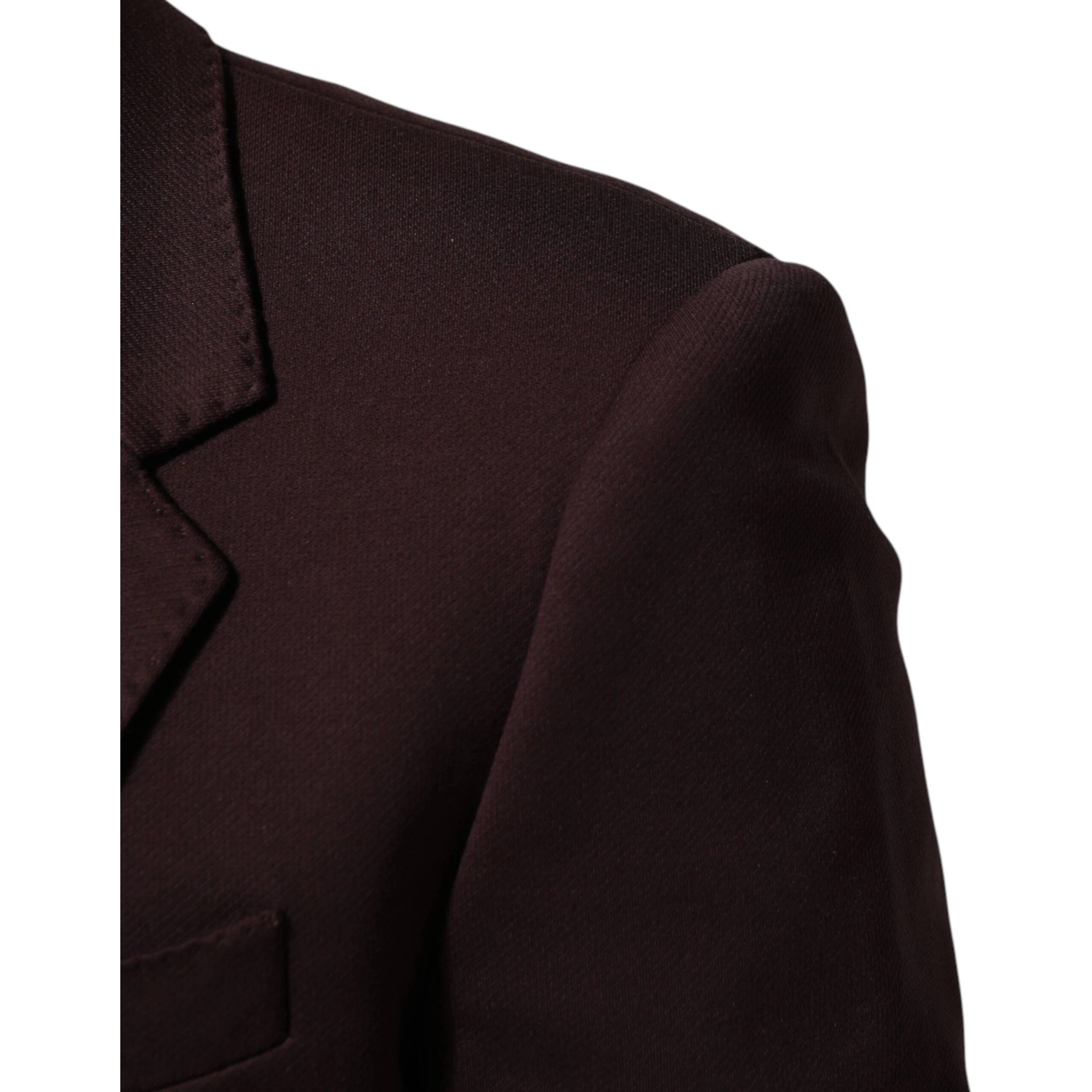 Maroon Cotton 2 Buttons Suit Jacket Blazer