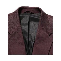 Maroon Cotton 2 Buttons Suit Jacket Blazer