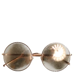 Rose Gold Plated Round Lenses Shades Eyewear Sunglasses
