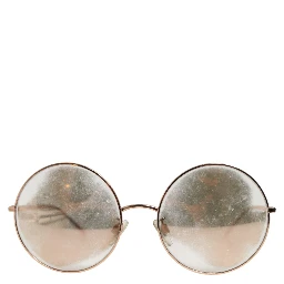 Rose Gold Plated Round Lenses Shades Eyewear Sunglasses
