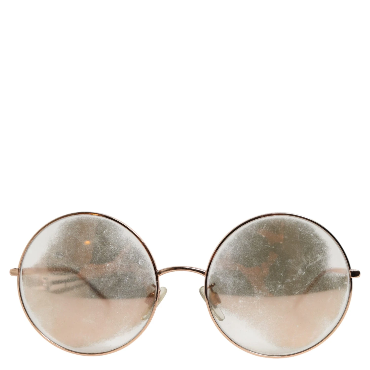 Rose Gold Plated Round Lenses Shades Eyewear Sunglasses
