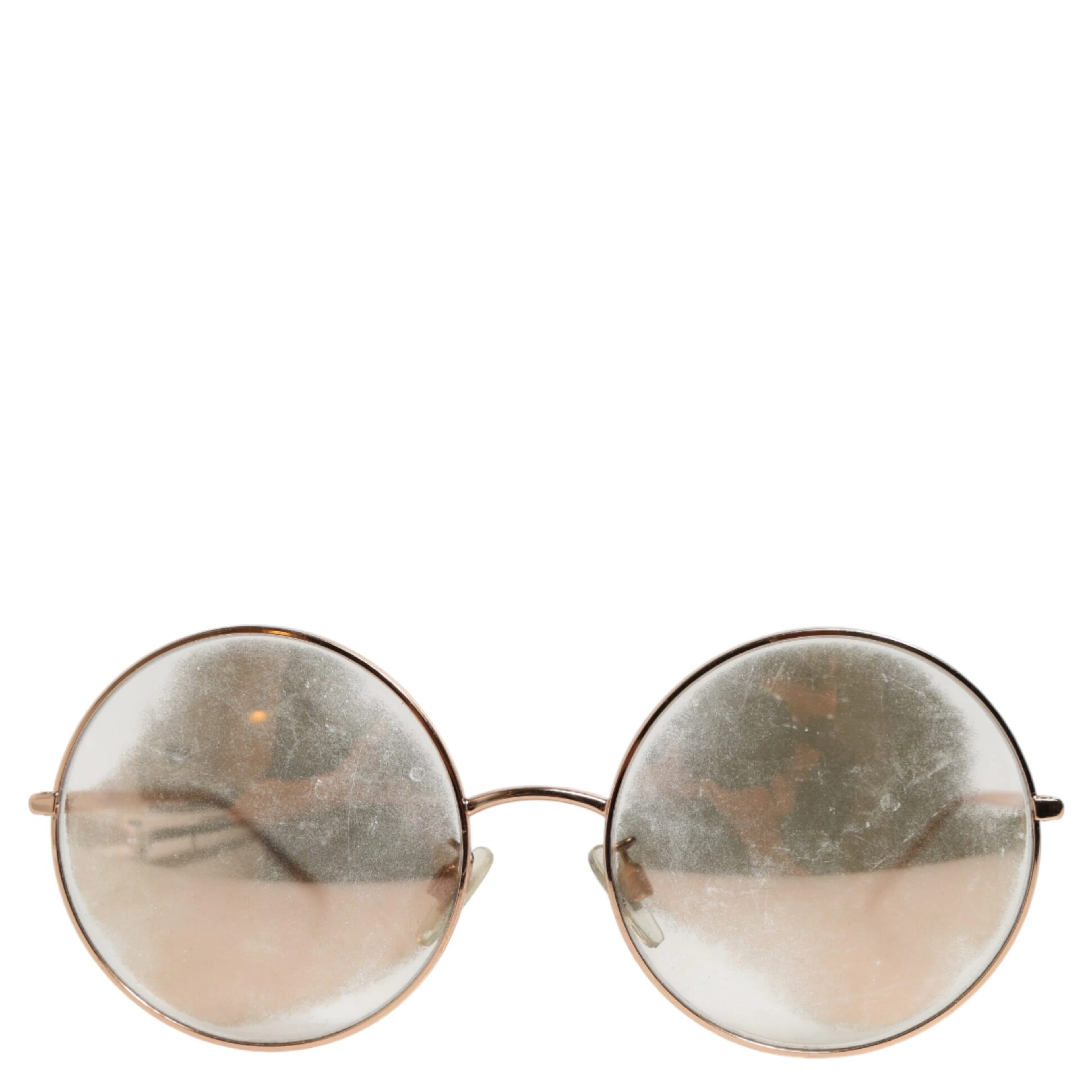 Rose Gold Plated Round Lenses Shades Eyewear Sunglasses