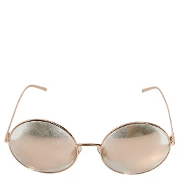 Rose Gold Plated Round Lenses Shades Eyewear Sunglasses