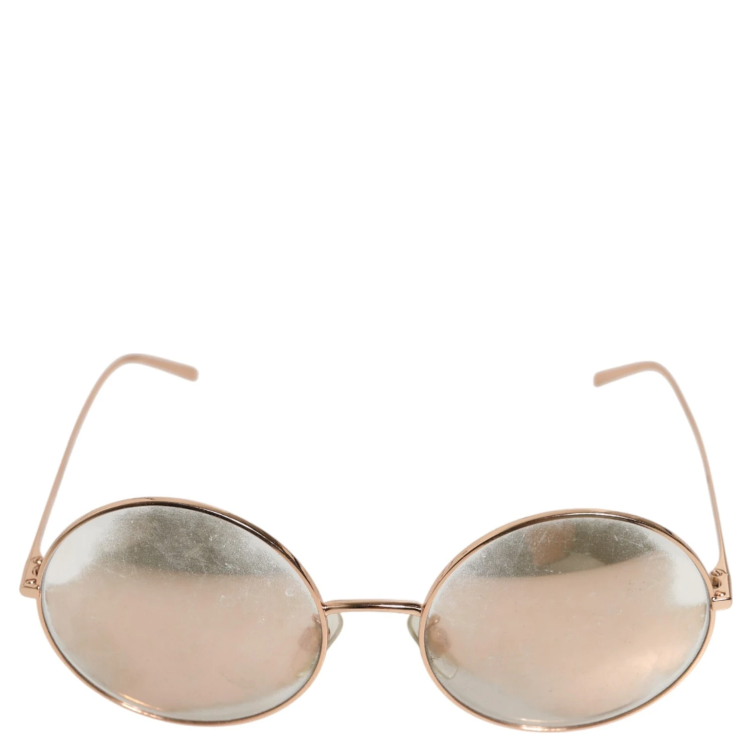 Rose Gold Plated Round Lenses Shades Eyewear Sunglasses
