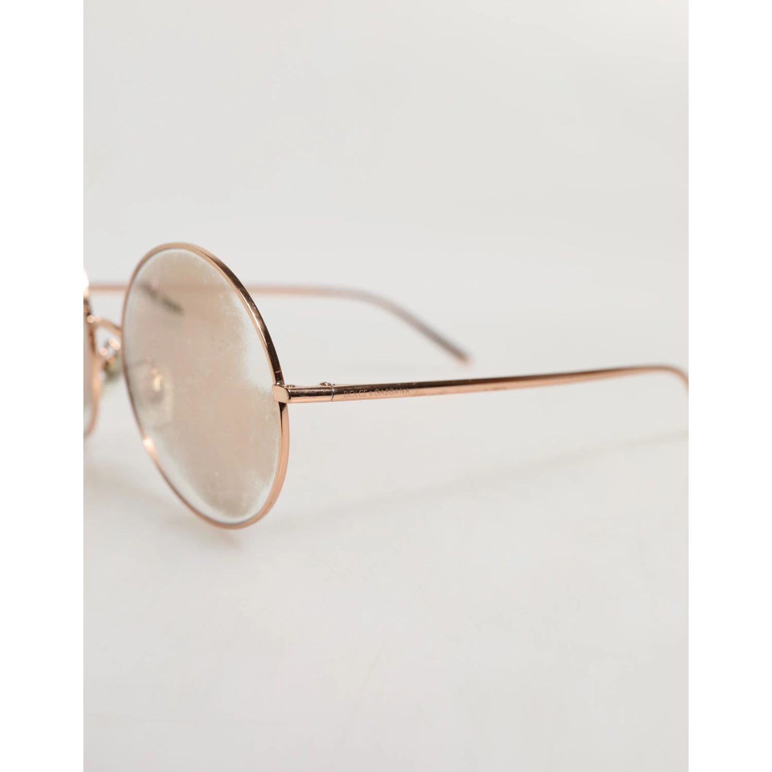 Rose Gold Plated Round Lenses Shades Eyewear Sunglasses