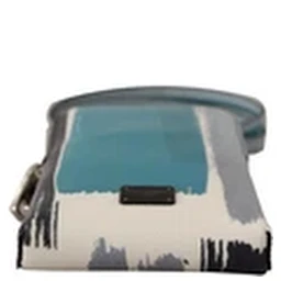Blue Leather Cross Body Neck Strap Card Slot Phone Pocket