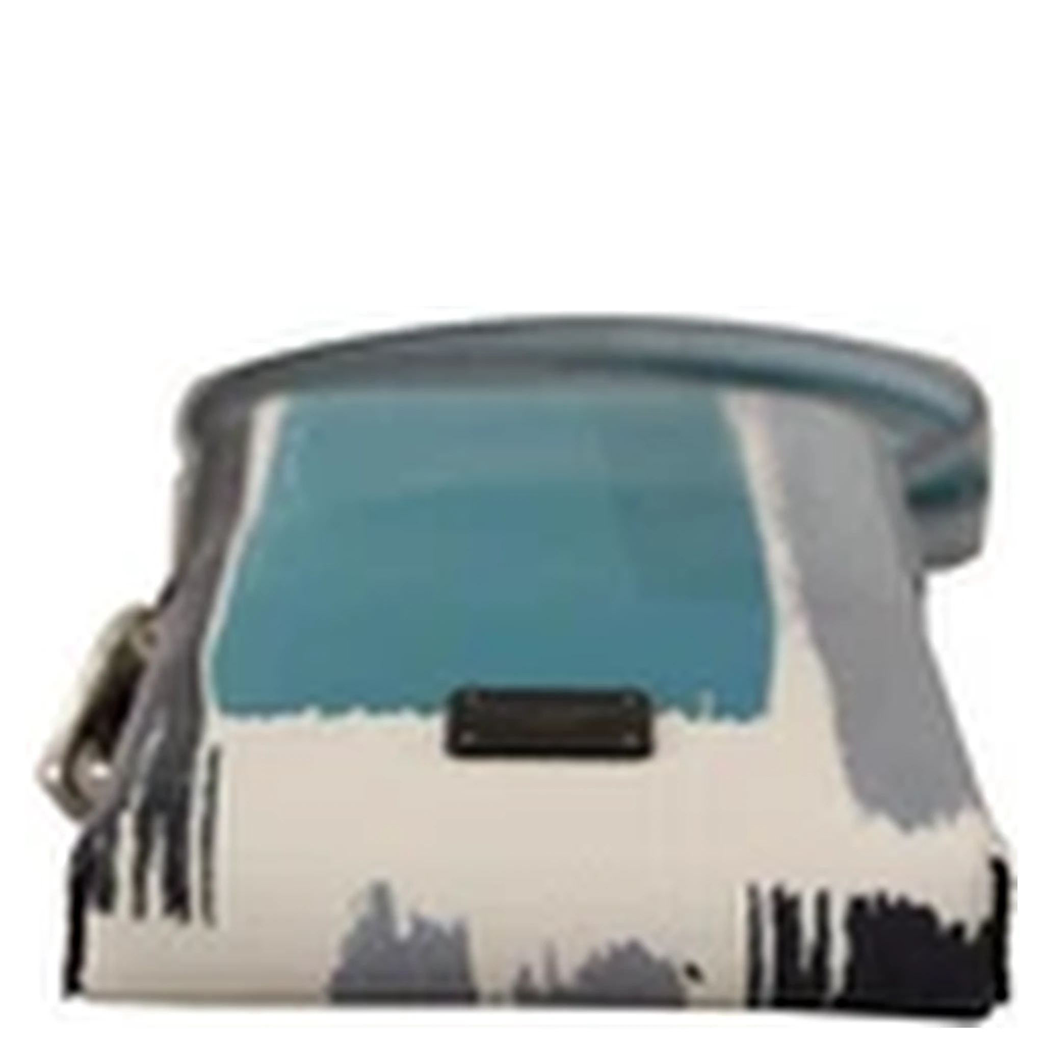 Blue Leather Cross Body Neck Strap Card Slot Phone Pocket