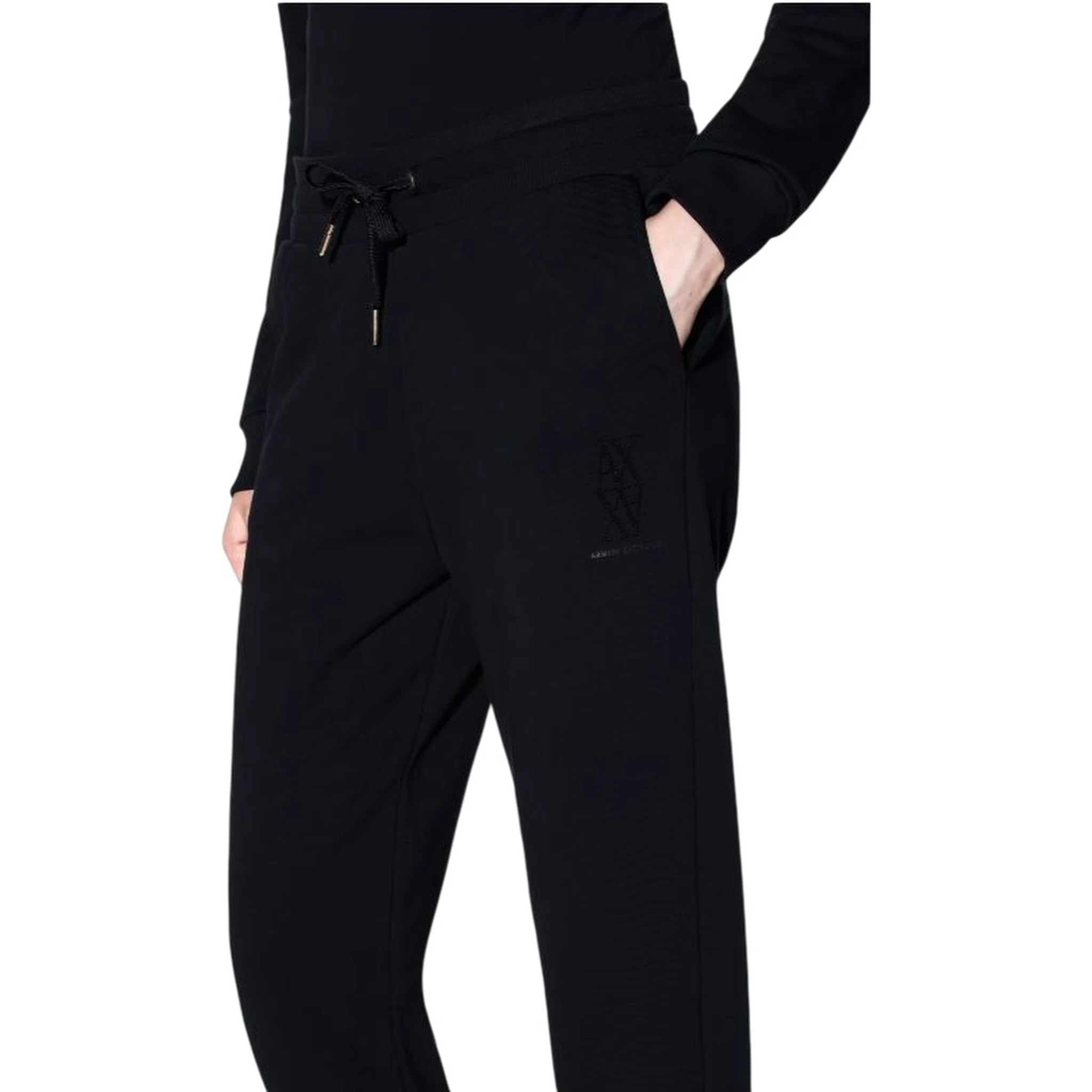 Black Armani Exchange jogger trousers