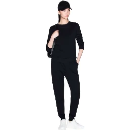 Black Armani Exchange jogger trousers