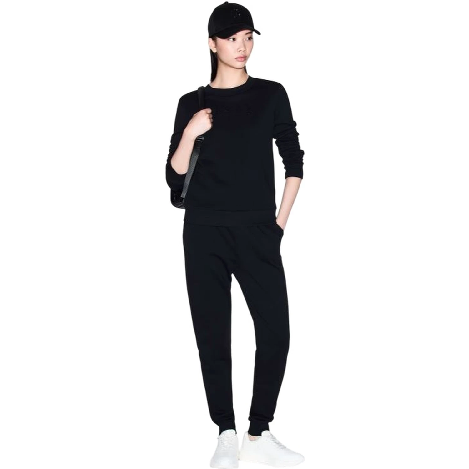 Black Armani Exchange jogger trousers