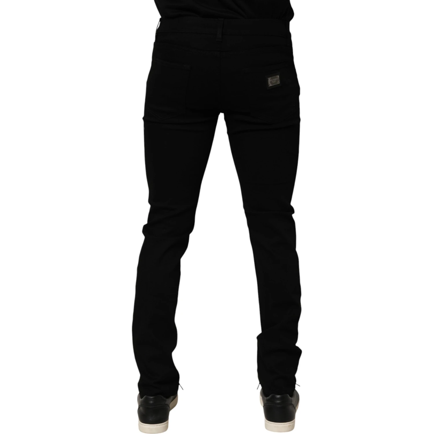 Black Cotton Stretch Slim Fit Men Denim Jeans