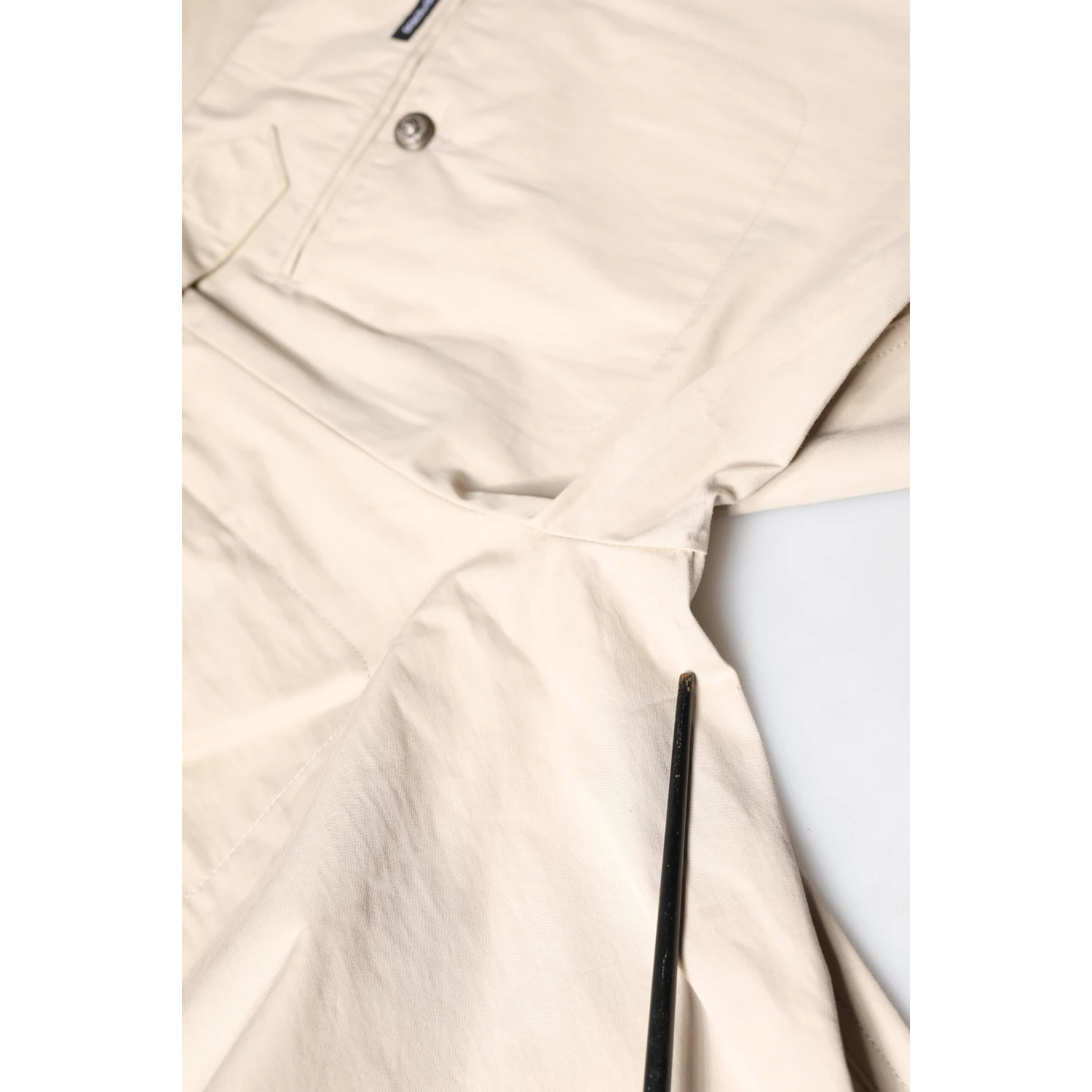 Beige Cotton Tapered Cargo Men Trouser Pants