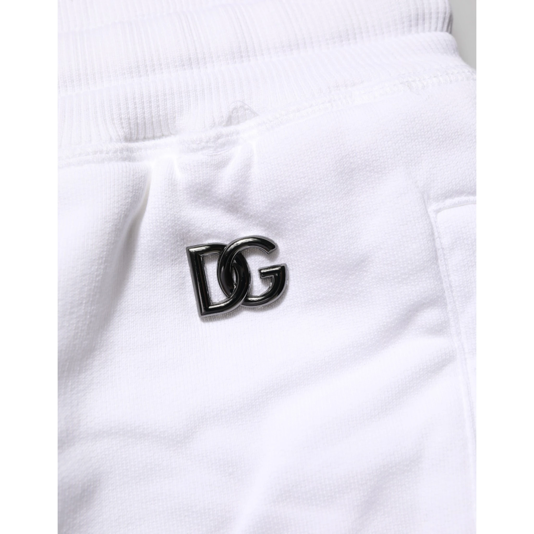 White Distressed Cotton Men Bermuda Shorts