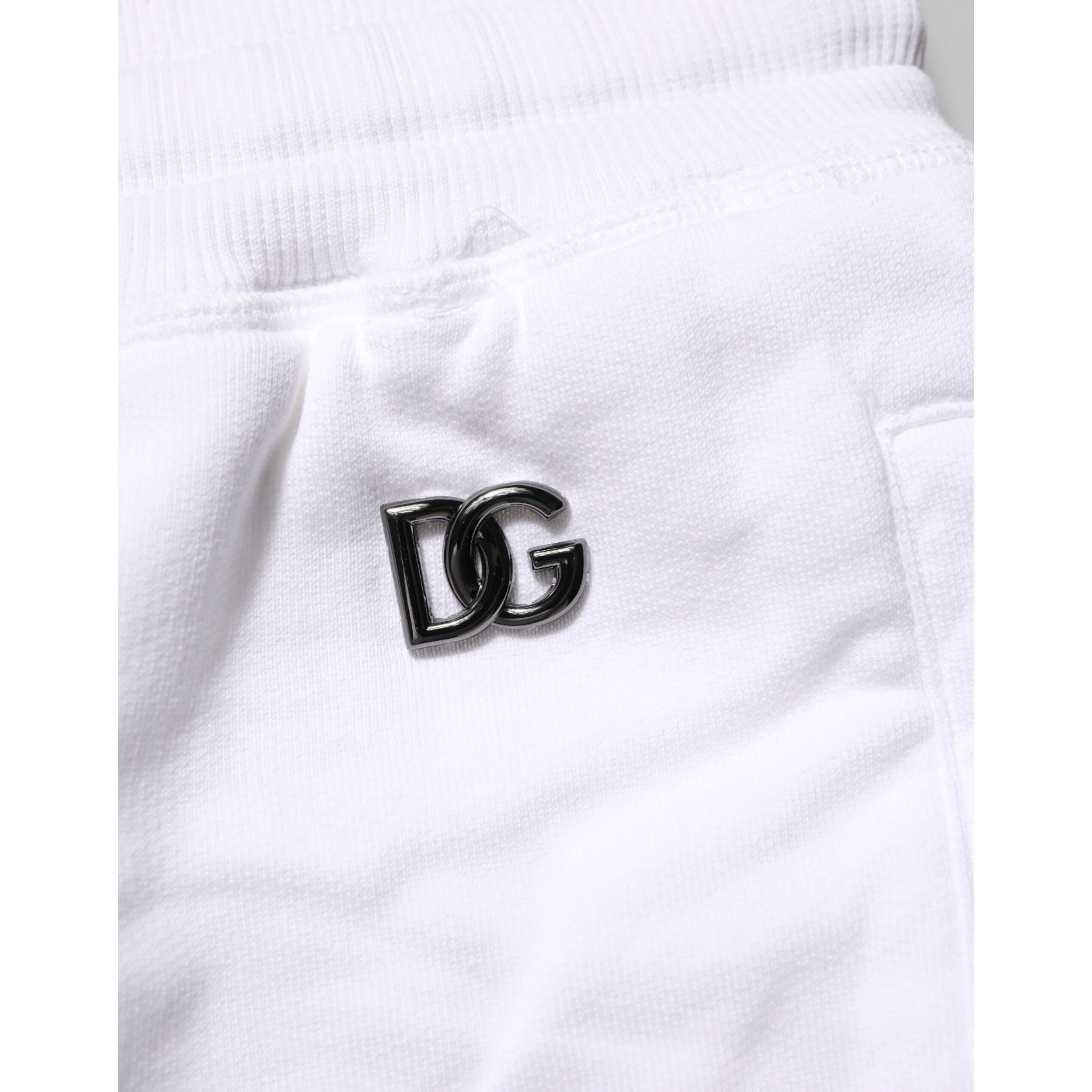 White Distressed Cotton Men Bermuda Shorts