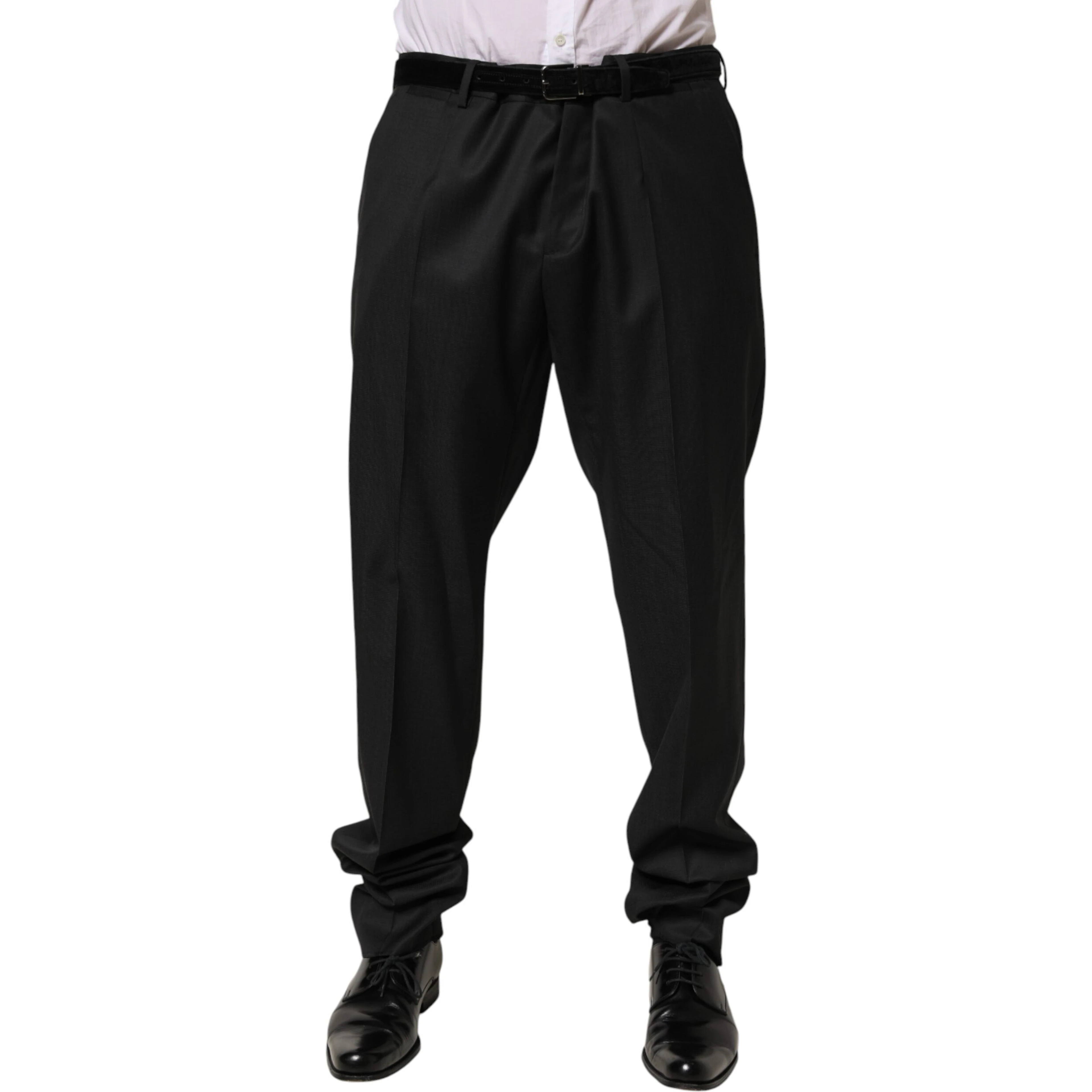 Black Wool Formal Dress Men Trouser Pants