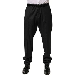 Black Wool Formal Dress Men Trouser Pants