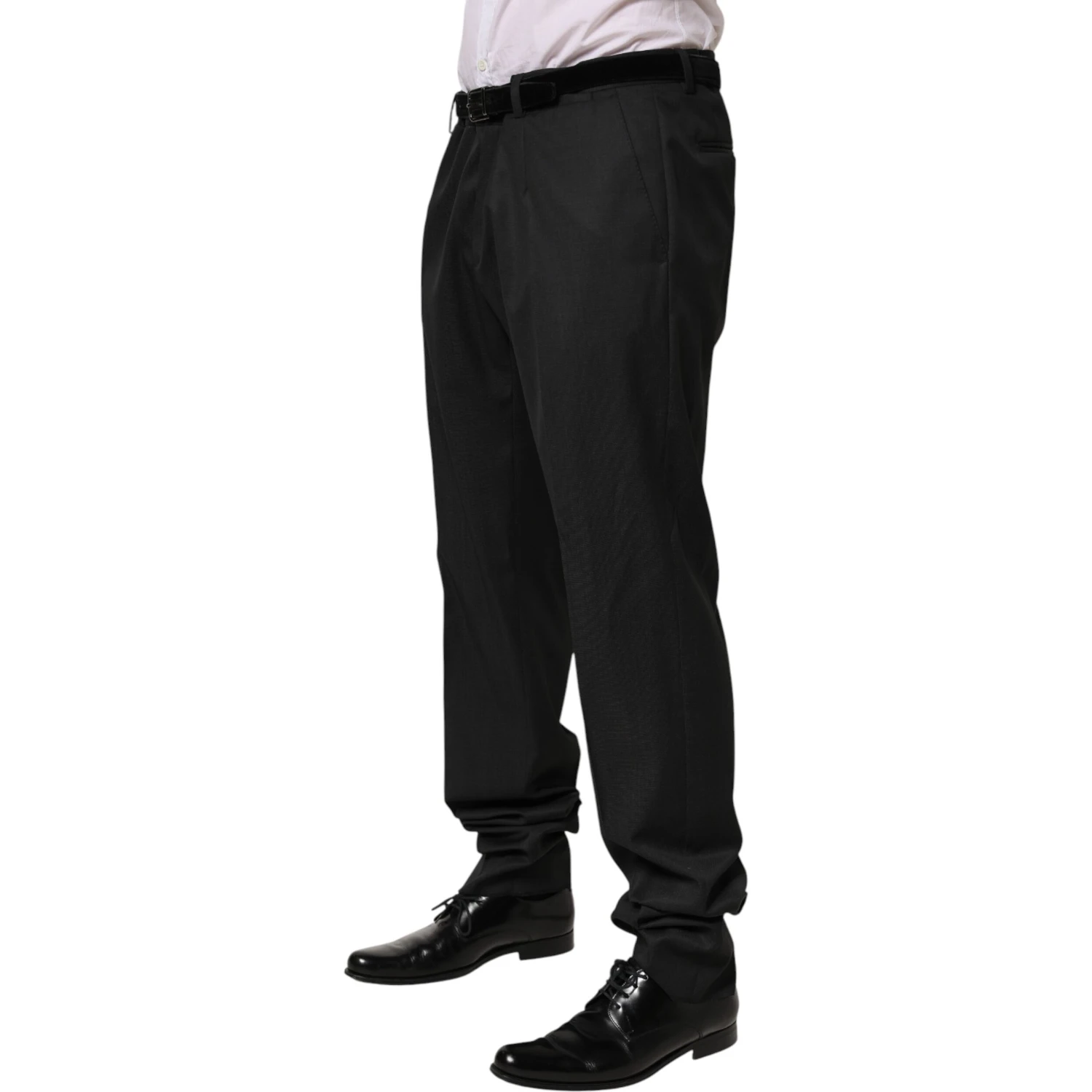 Black Wool Formal Dress Men Trouser Pants