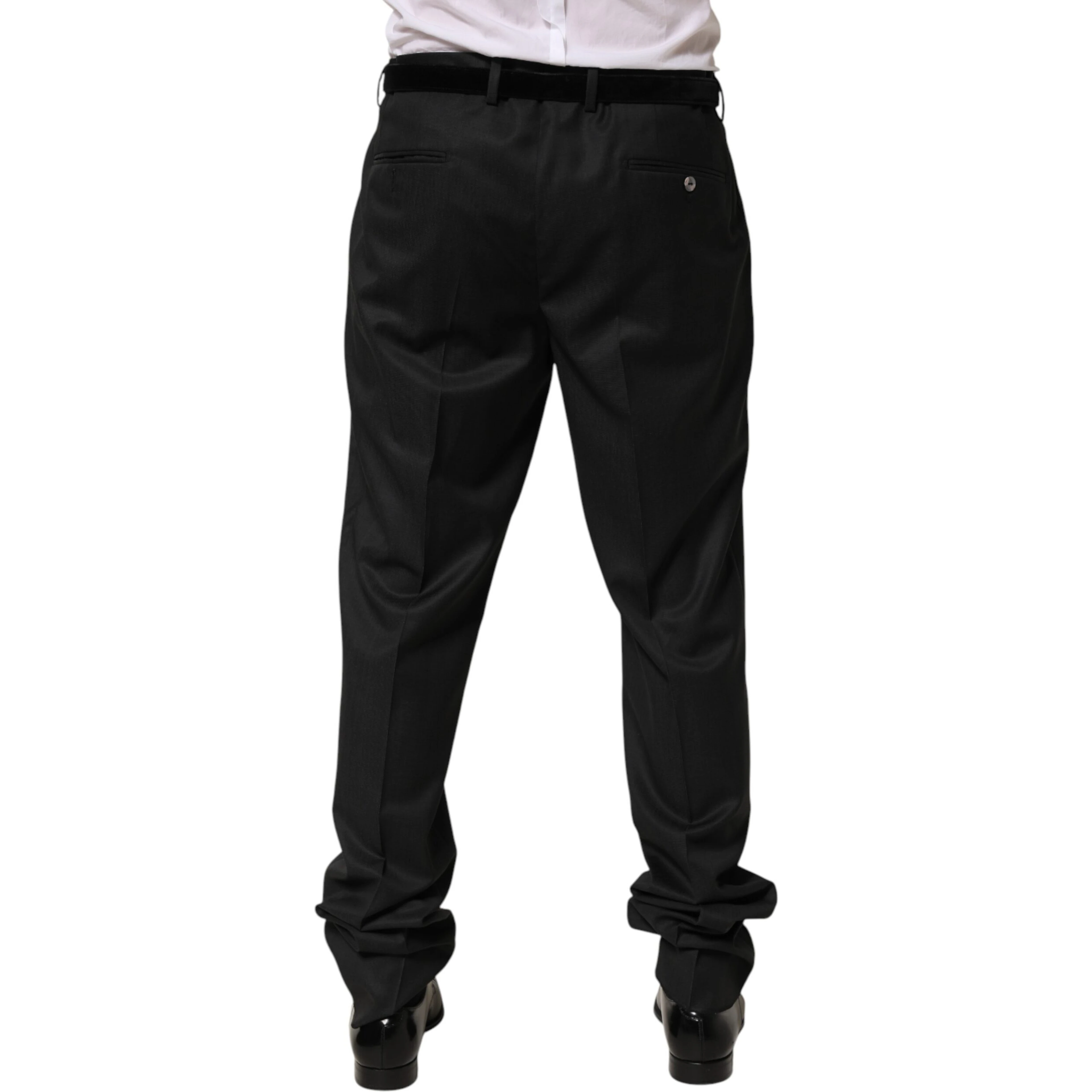 Black Wool Formal Dress Men Trouser Pants
