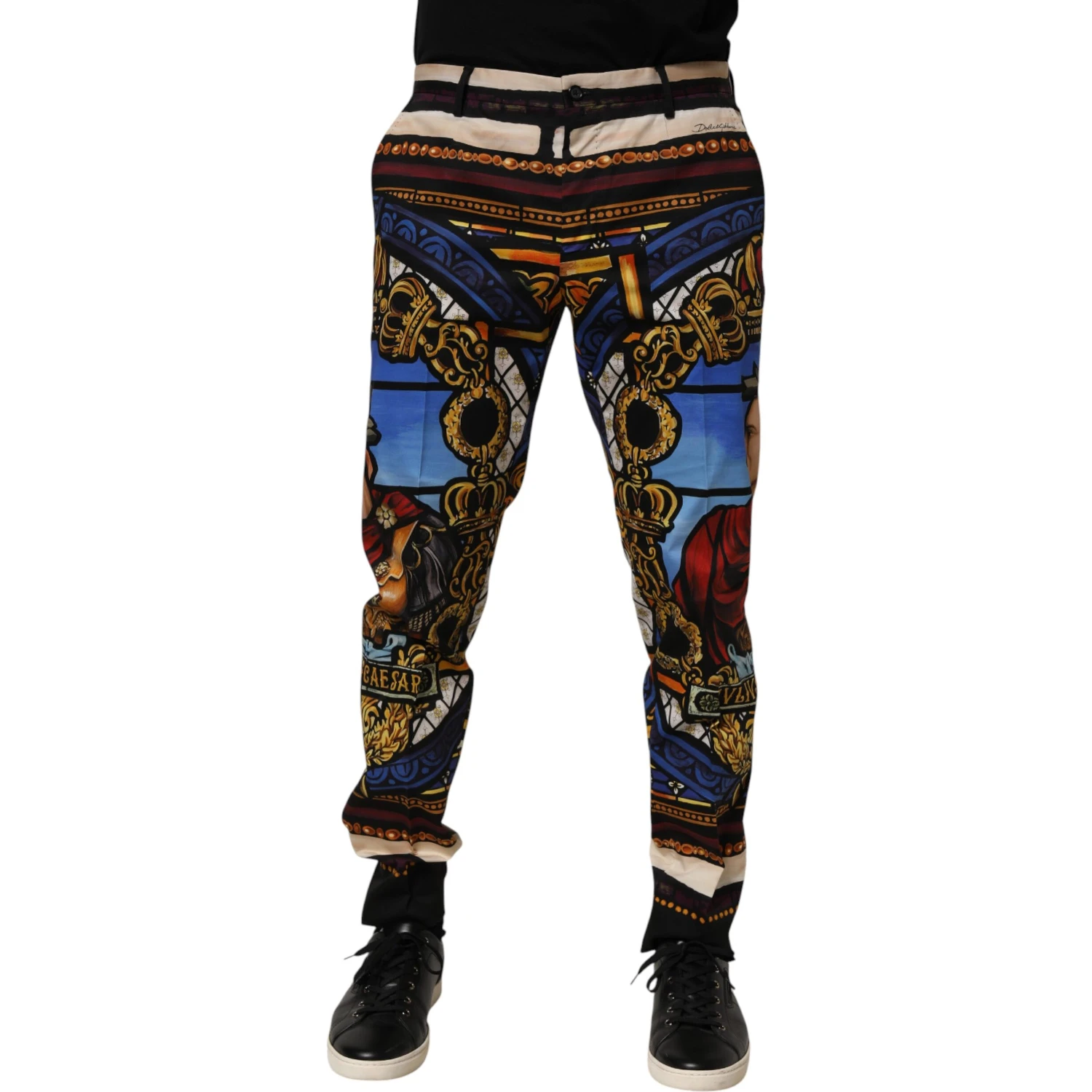 Multicolor Julias Ceasar Print Tapered Pants