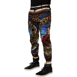 Multicolor Julias Ceasar Print Tapered Pants