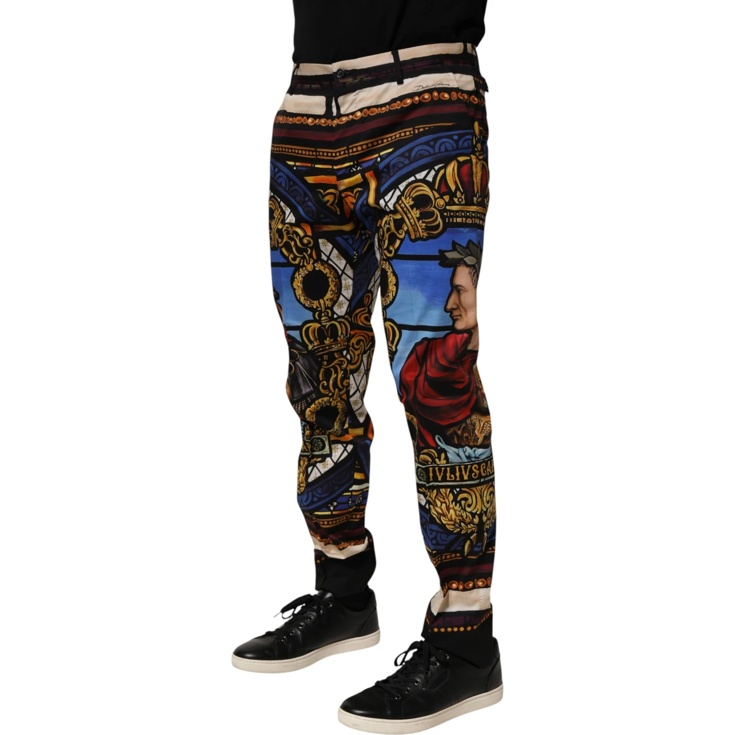 Multicolor Julias Ceasar Print Tapered Pants