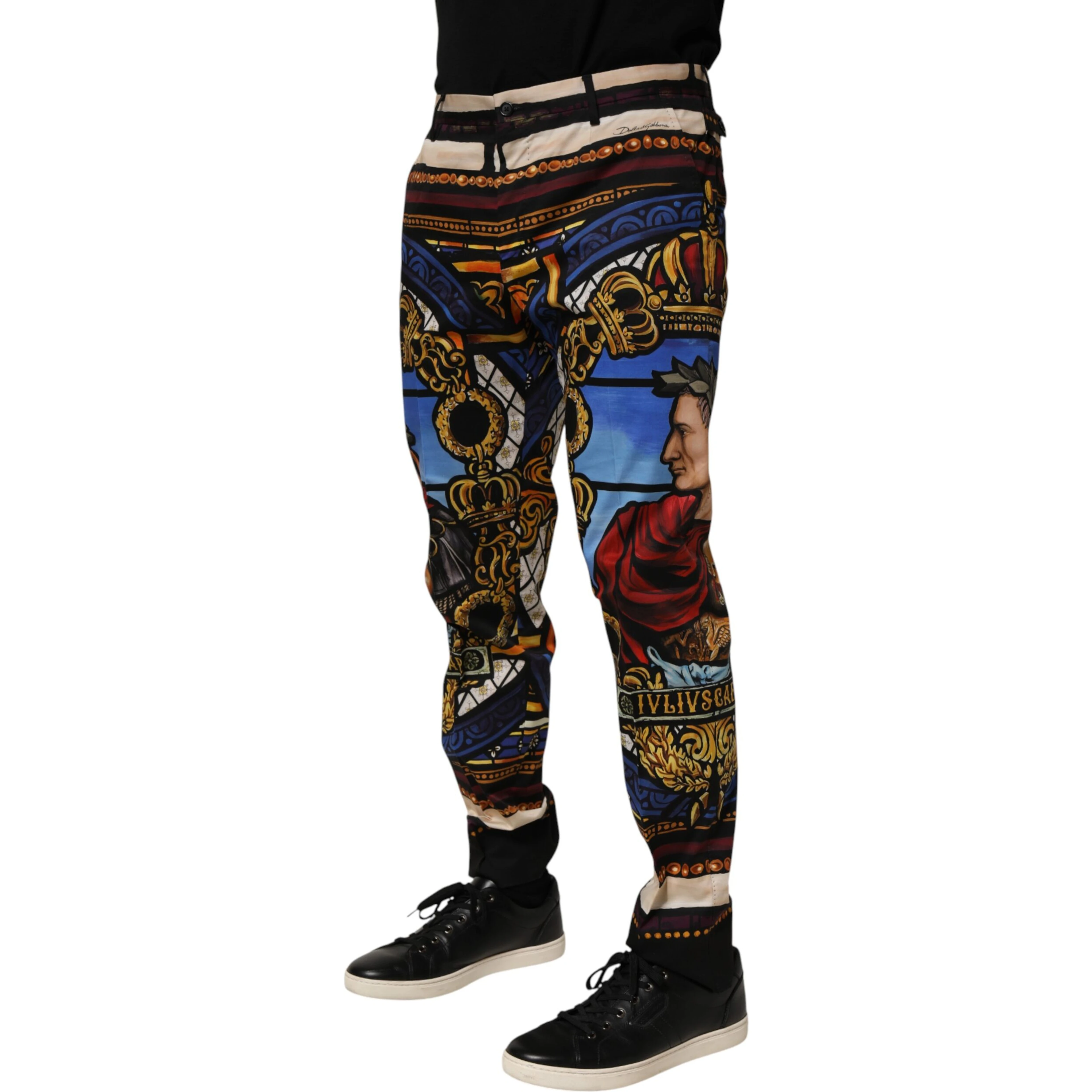 Multicolor Julias Ceasar Print Tapered Pants
