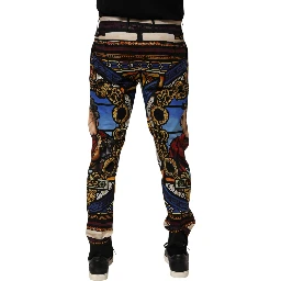Multicolor Julias Ceasar Print Tapered Pants