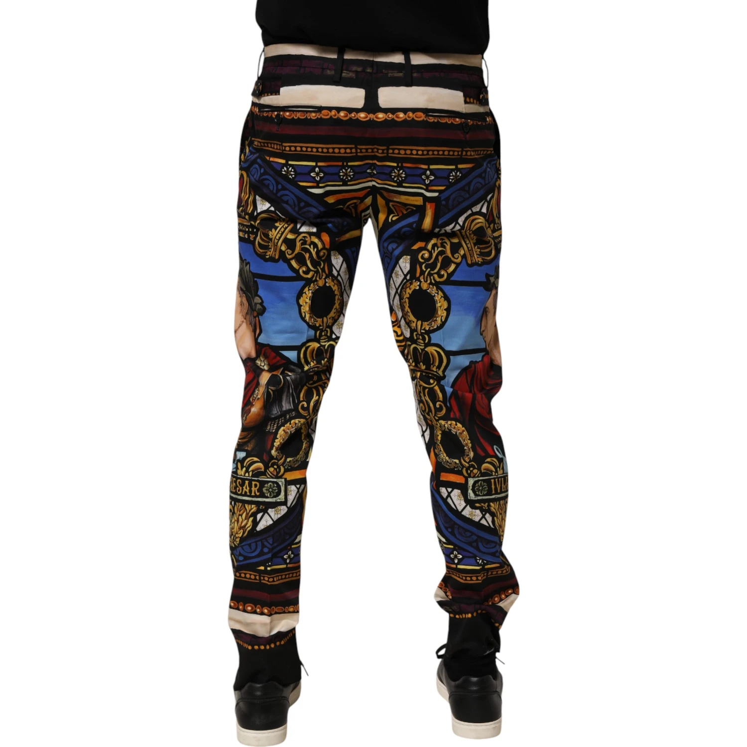 Multicolor Julias Ceasar Print Tapered Pants